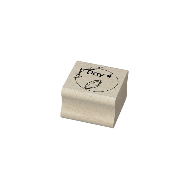 Tag 4 Kakaopod Gummistempel (Stempel)