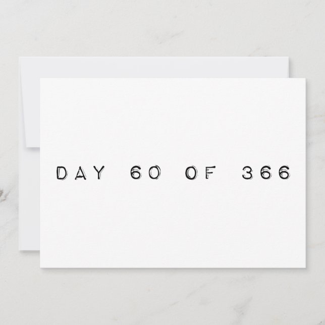 Tag 60 von 366 LEAP DAY Einladung (Vorderseite)