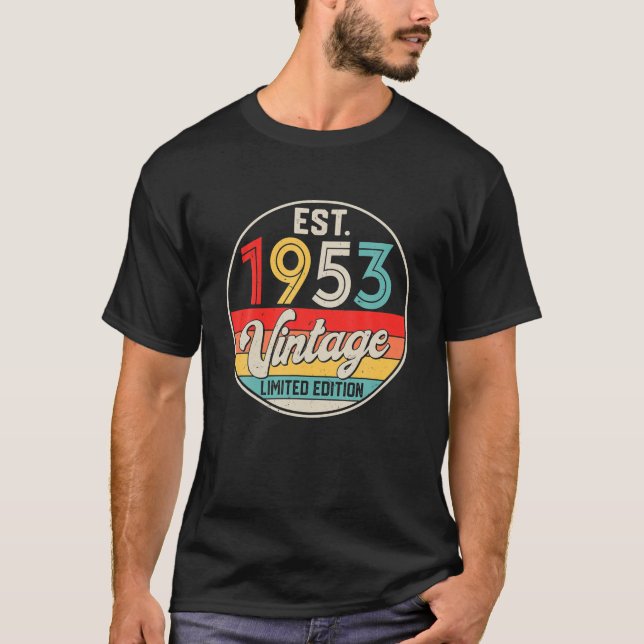 Tag 69 Jahre Vintag 1953 Limited Edition 69. T-Shirt (Vorderseite)