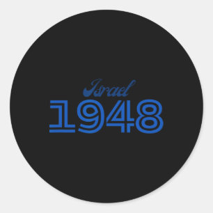 Tag 76 Israel - 1948 Am Israel Chai - Juden Runder Aufkleber