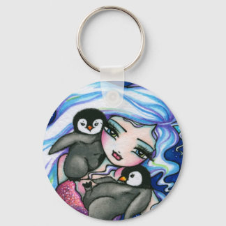 "Tag Alongs" Mermaid Baby Penguins Fantasy Fairy Schlüsselanhänger