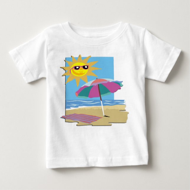 Tag am Strand Baby T-shirt (Vorderseite)