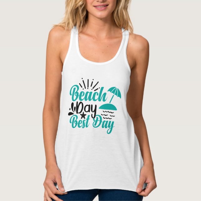 Tag am Strand Best Day-68634 Tank Top (Vorderseite)