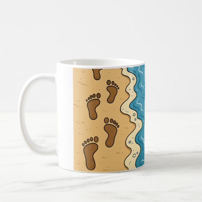 Tag am Strand Kaffeetasse (Links)