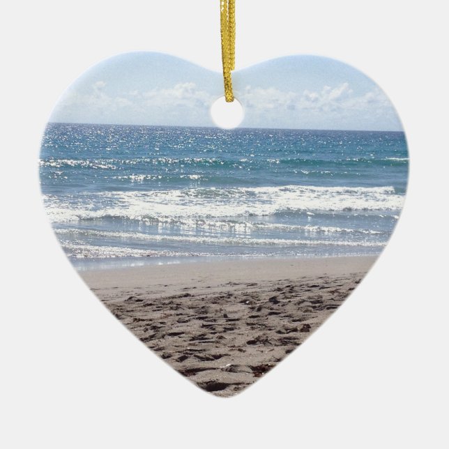 Tag am Strand Keramikornament (Vorne)