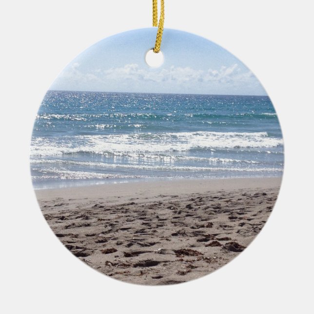 Tag am Strand Keramikornament (Vorne)