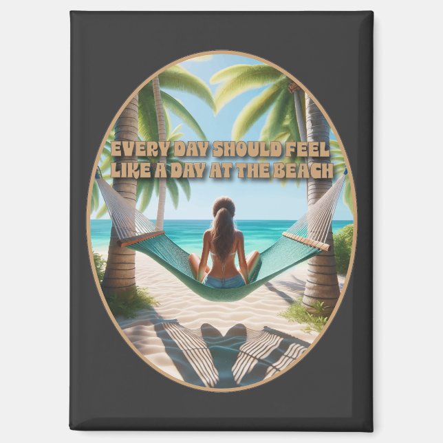 Tag am Strand Magnet (Vorderseite)