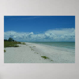 Tag am Strand mit tropischem Wasser Poster