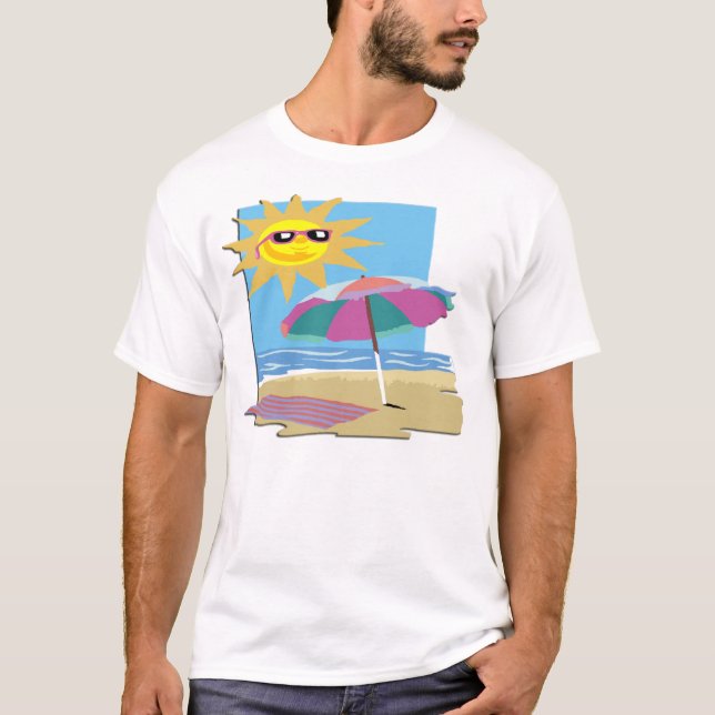 Tag am Strand T-Shirt (Vorderseite)