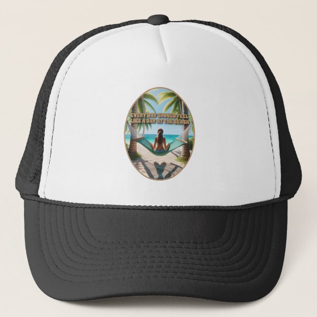 Tag am Strand Truckerkappe (Vorderseite)