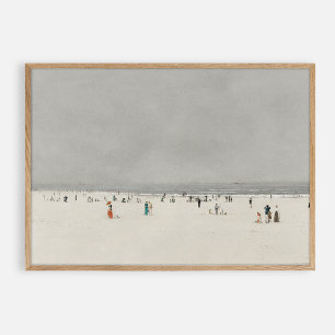 Tag am Strand. Vintage Poster
