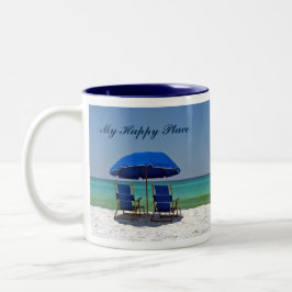 Tag am Strand Zweifarbige Tasse