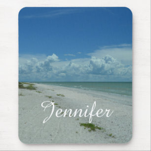 Tag am Tropical Beach Foto Personalisiert mit Name Mousepad