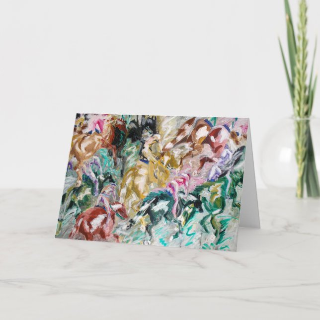 Tag an der Rennen-Gruß-Karte Karte (Vorderseite)