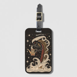 Tag Aquarius Celestial Zodiac Art Gepäckanhänger