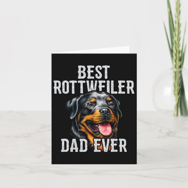 Tag. Bester Rottweiler Vater je Hund Vater Karte (Vorderseite)