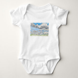 Tag bewölkt baby strampler