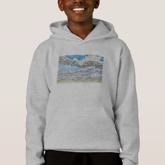 Tag bewölkt hoodie (Vorderseite)