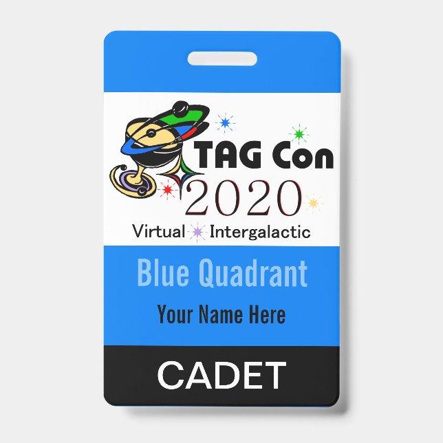 TAG Con 2020 - Blue Quadrant - Cadet Abzeichen Ausweis (Vorderseite)