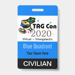 TAG Con 2020 - Blue Quadrant - Ziviles Abzeichen Ausweis