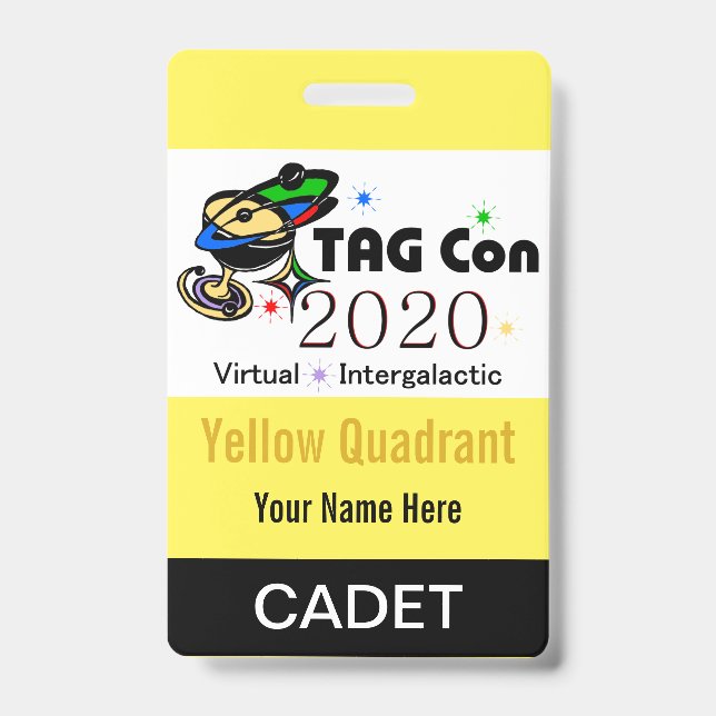 TAG Con 2020 - Gelber Quadrant - Cadet Ausweis (Vorderseite)