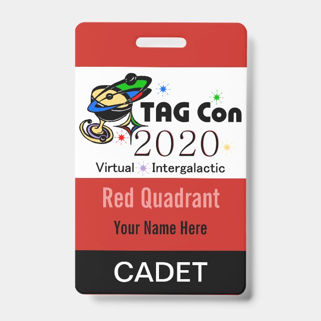 TAG Con 2020 - Red Quadrant - Cadet Abzeichen Ausweis (Vorderseite)