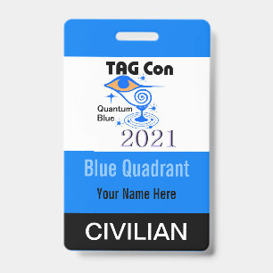 TAG Con 2021 - Blaues Quadrant - Zivilabzeichen Ausweis
