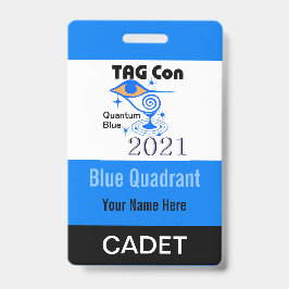 TAG Con 2021 - Blue Quadrant - Cadet Abzeichen Ausweis