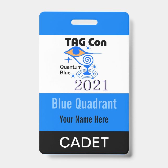 TAG Con 2021 - Blue Quadrant - Cadet Abzeichen Ausweis (Vorderseite)