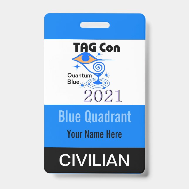 TAG Con 2021 - Blue Quadrant - Ziviles Abzeichen Ausweis (Vorderseite)