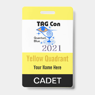 TAG Con 2021 - Gelber Quadrant - Abzeichen Cadet Ausweis