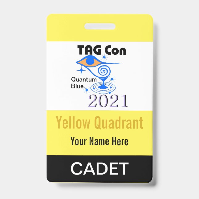 TAG Con 2021 - Gelber Quadrant - Abzeichen Cadet Ausweis (Vorderseite)
