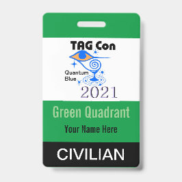 TAG Con 2021 - Green Quadrant - Civilian Abzeichen Ausweis