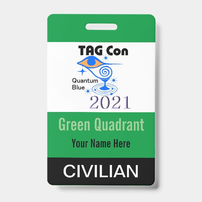 TAG Con 2021 - Green Quadrant - Civilian Abzeichen Ausweis (Vorderseite)
