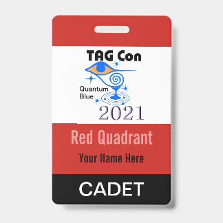 TAG Con 2021 - Roter Quadrant - Abzeichen Cadet Ausweis