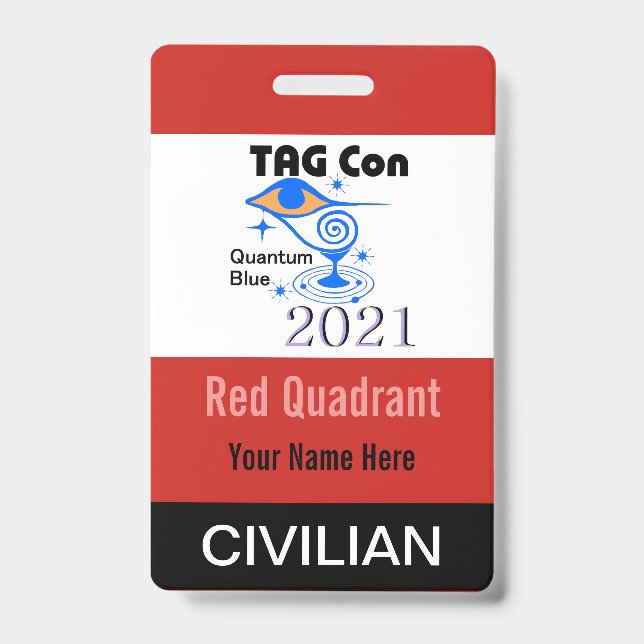 TAG Con 2021 - Roter Quadrant - Ziviles Abzeichen Ausweis (Vorderseite)