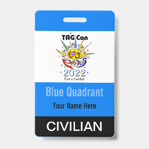 TAG Con 2022 - Blaues Quadrant - Zivilabzeichen Ausweis