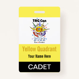 TAG Con 2022 - Gelber Quadrant - Abzeichen Cadet Ausweis