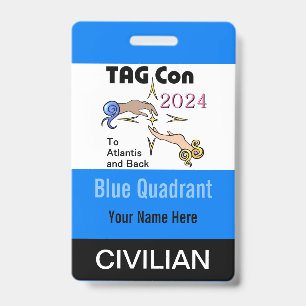 TAG Con 2024 - Blaues Quadrant - Zivilabzeichen Ausweis