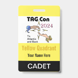 TAG Con 2024 - Gelber Quadrant - Abzeichen Cadet Ausweis