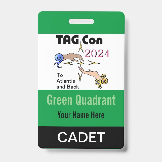 TAG Con 2024 - Green Quadrant - Cadet Abzeichen Ausweis (Vorderseite)