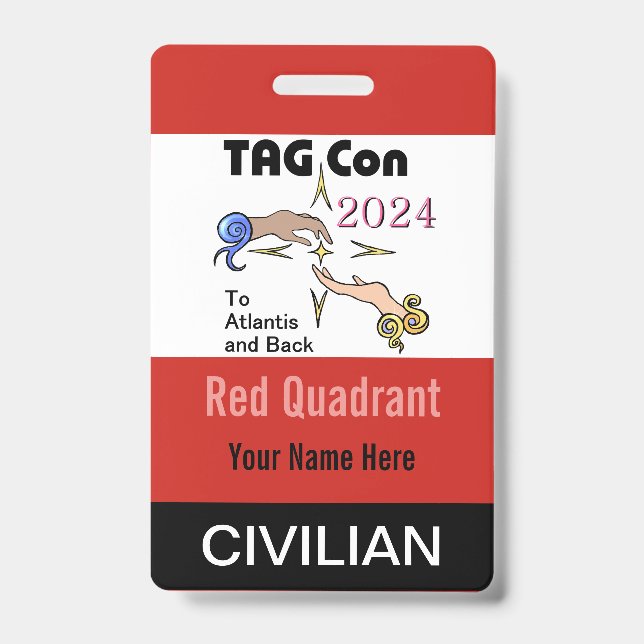 TAG Con 2024 - Roter Quadrant - Ziviles Abzeichen Ausweis (Vorderseite)