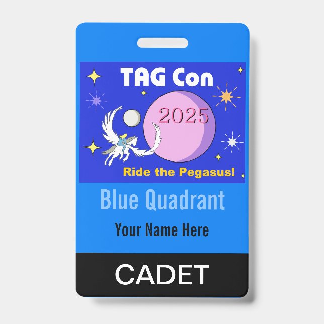TAG Con 2025 - Blue Quadrant - Cadet Abzeichen Ausweis (Vorderseite)