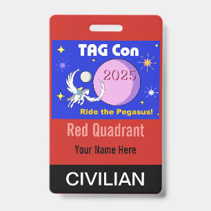 TAG Con 2025 - Rotes Quadrant - Zivilabzeichen Ausweis