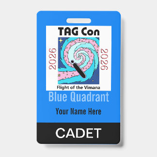 TAG Con 2026 - Blaues Quadrant - Kadetten-Abzeiche Ausweis