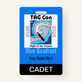 TAG Con 2026 - Blue Quadrant - Cadet Badge Ausweis