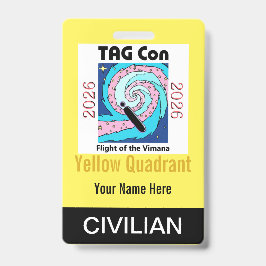 TAG Con 2026 - Gelber Quadrant - Zivilabzeichen Ausweis