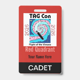 TAG Con 2026 - Roter Quadrant - Kadetten-Abzeichen Ausweis