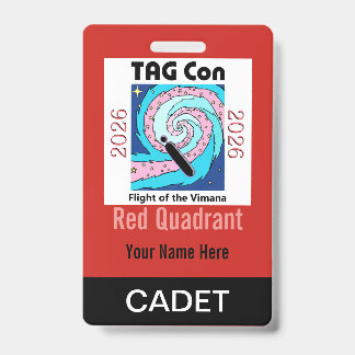 TAG Con 2026 - Roter Quadrant - Kadetten-Abzeichen Ausweis