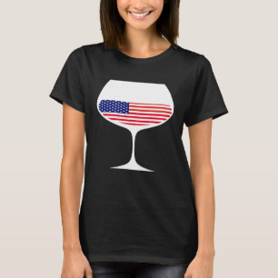 Tag der amerikanischen Flagge für Glas Wein 2017 T-Shirt